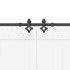 Kit de herrajes para puertas correderas acero negro 305