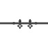 Kit de herrajes para puertas correderas acero negro 305