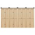 Kit de herrajes para puertas correderas acero negro 366