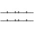 Kit de herrajes para puertas correderas acero negro 366