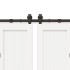Kit de herrajes para puertas correderas acero negro 366