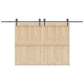 Kit de herrajes para puertas correderas acero negro 400