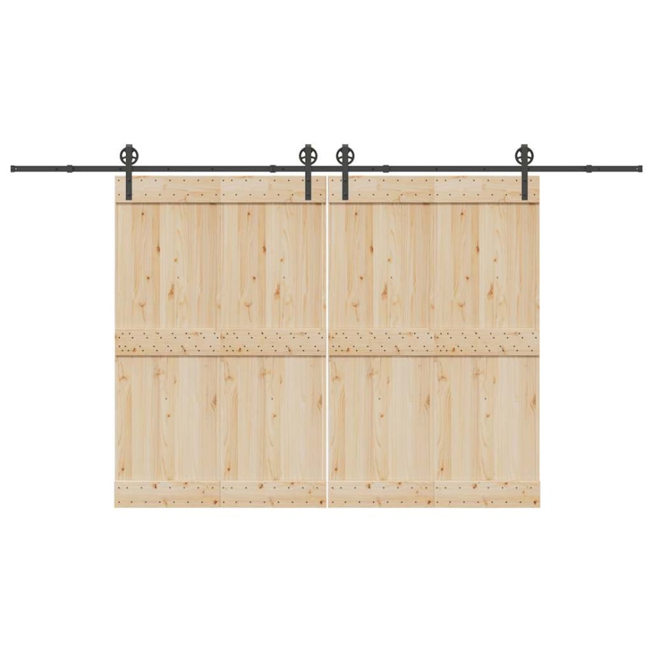 Kit de herrajes para puertas correderas acero negro 400