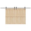 Kit de herrajes para puertas correderas acero negro 400 cm