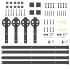 Kit de herrajes para puertas correderas acero negro 400