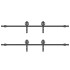 Kit de herrajes para puertas correderas acero negro 400