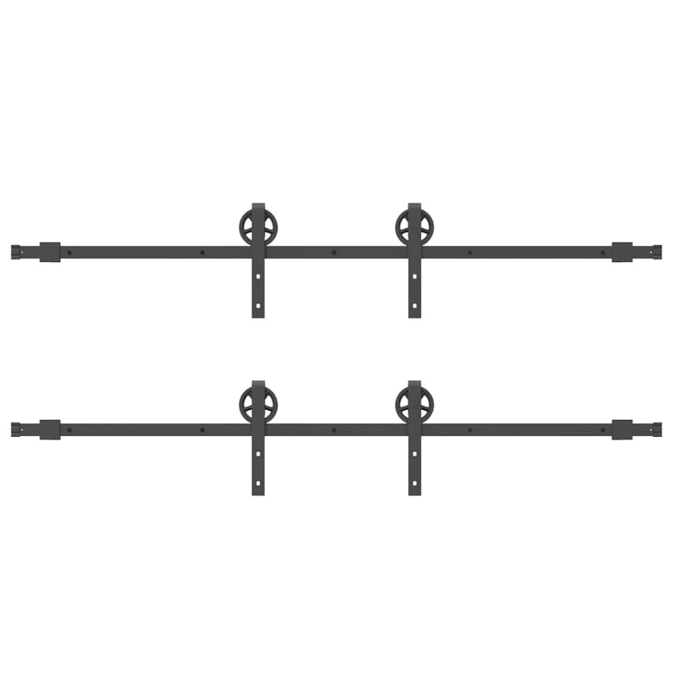 Kit de herrajes para puertas correderas acero negro 400