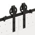 Kit de herrajes para puertas correderas acero negro 400