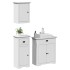Juego de muebles de baño BODO 3 pzas madera maciza pino