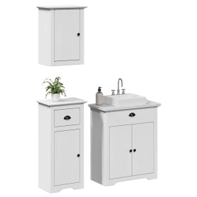 Juego de muebles de baño BODO 3 pzas madera maciza pino