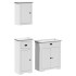 Juego de muebles de baño BODO 3 pzas madera maciza pino
