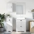 Juego de muebles de baño BODO 3 pzas madera maciza pino