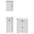 Juego de muebles de baño BODO 3 pzas madera maciza pino