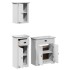 Juego de muebles de baño BODO 3 pzas madera maciza pino