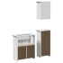 Juego de muebles de baño BODO 3 pzas madera maciza pino