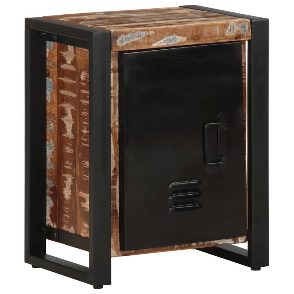 Mesilla de noche multicolor 40x30x51 cm madera maciza