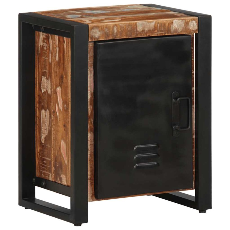 Mesilla de noche multicolor 40x30x51 cm madera maciza