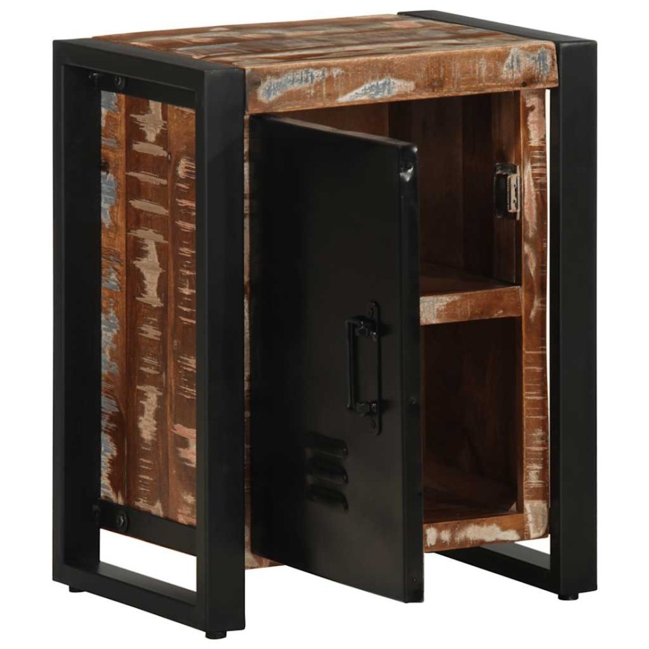 Mesilla de noche multicolor 40x30x51 cm madera maciza