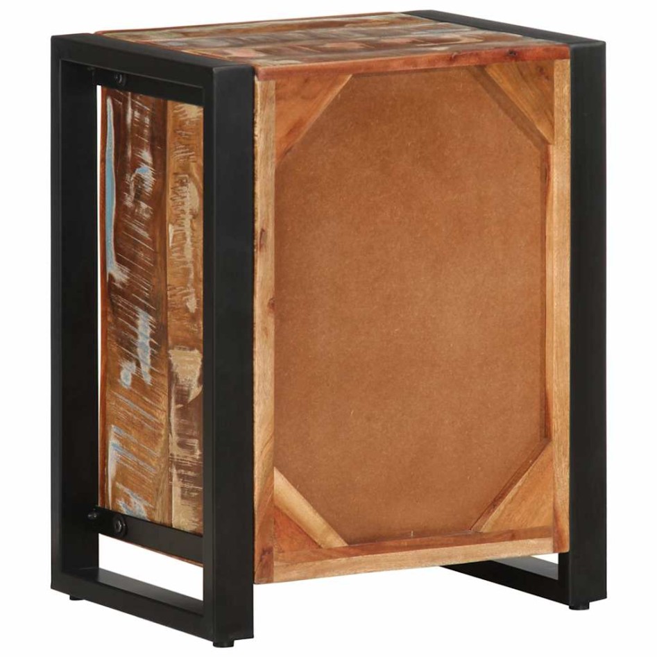 Mesilla de noche multicolor 40x30x51 cm madera maciza