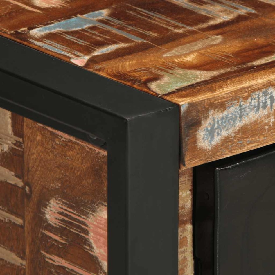 Mesilla de noche multicolor 40x30x51 cm madera maciza