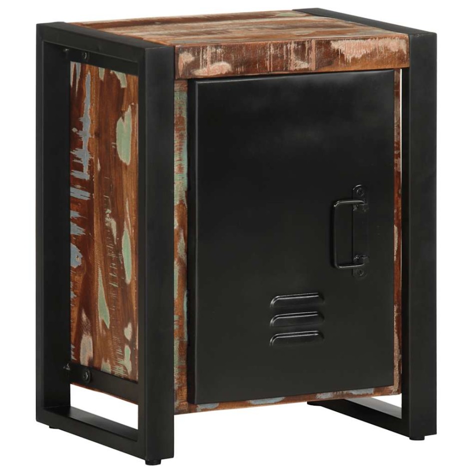 Mesilla de noche multicolor 40x30x51 cm madera maciza