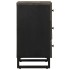 Mesilla de noche negra 50x33x62 cm madera maciza