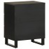Mesilla de noche negra 50x33x62 cm madera maciza