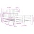 Cama con estantería sin colchón madera maciza marrón 150x200