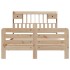 Cama con estantería sin colchón madera maciza de pino