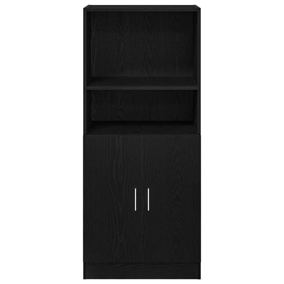Mueble de cocina madera de ingeniería negro 57x41,5x131,5