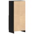 Mueble de cocina madera de ingeniería negro 57x41,5x131,5
