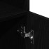 Mueble de cocina madera de ingeniería negro 57x41,5x131,5