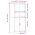 Mueble de cocina madera de ingeniería negro 57x41,5x131,5