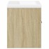 Set de muebles de baño 2 pzas madera contrachapada roble