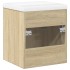 Set de muebles de baño 2 pzas madera contrachapada roble