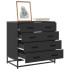 Cajonera de madera contrachapada negro 70x41x70