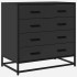 Cajonera de madera contrachapada negro 70x41x70