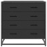 Cajonera de madera contrachapada negro 70x41x70