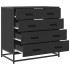 Cajonera de madera contrachapada negro 70x41x70