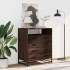 Cómoda de madera contrachapada roble marrón 70x41x83,5