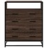 Cómoda de madera contrachapada roble marrón 70x41x83,5