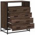 Cómoda de madera contrachapada roble marrón 70x41x83,5
