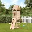 Casa de juegos con pared de escalada madera maciza pino