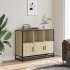 Aparador de madera contrachapada roble sonoma 100x35x76