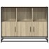 Aparador de madera contrachapada roble sonoma 100x35x76