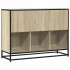Aparador de madera contrachapada roble sonoma 100x35x76
