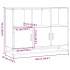 Aparador de madera contrachapada roble sonoma 100x35x76