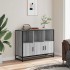 Aparador de madera de ingeniería gris sonoma 100x35x76