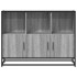 Aparador de madera de ingeniería gris sonoma 100x35x76