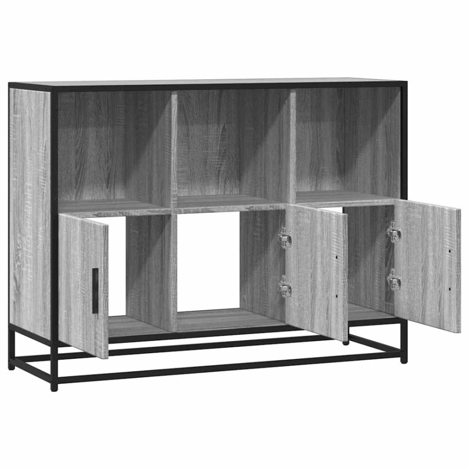 Aparador de madera de ingeniería gris sonoma 100x35x76